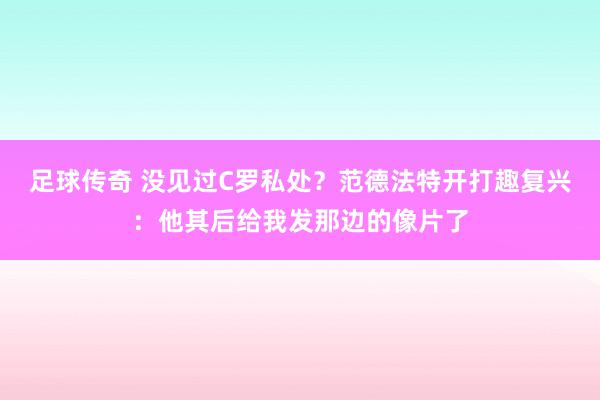 足球传奇 没见过C罗私处？范德法特开打趣复兴：他其后给我发那边的像片了