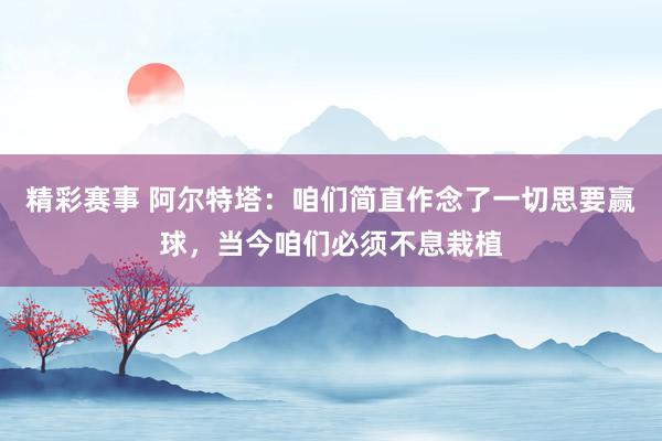 精彩赛事 阿尔特塔：咱们简直作念了一切思要赢球，当今咱们必须不息栽植